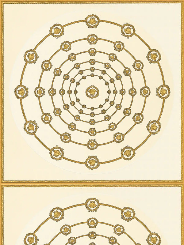 I Love Baroque Gold Cream Wallcovering | Versace