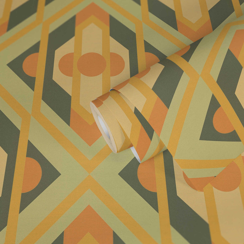 Retro Chic Light Green Wallcovering | AS Creation