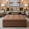 Steeple Reef - Flame Upholstered Ottoman | Architectural Fabrics