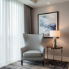 Smooth Pebble Grain Cool Gray Upholstered Chair | Architectural Fabrics