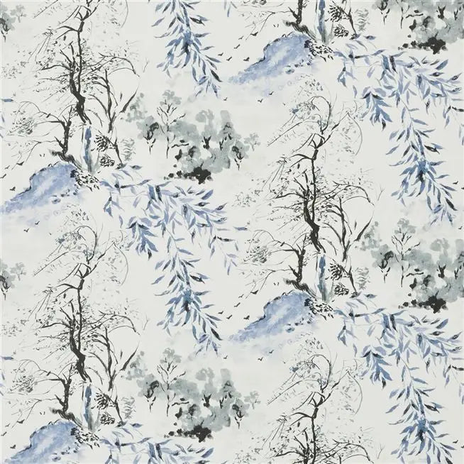 Winter Landscape Palace Indigo Wallpaper | Designers Guild Europe