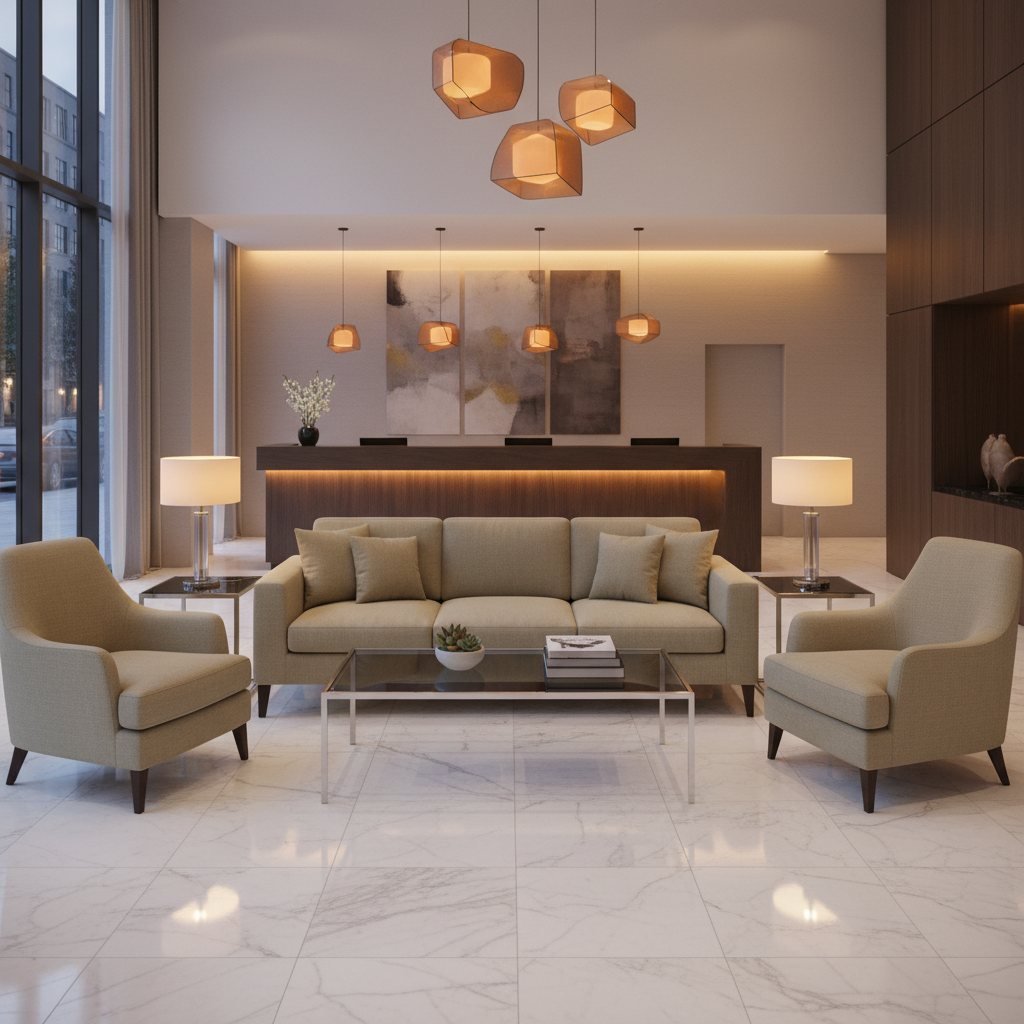 Linen Island - Moonlit Upholstered Sofa | Architectural Fabrics