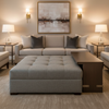 Abaca - Ironwood Tekloom Performance Upholstered Ottoman | Architectural Fabrics