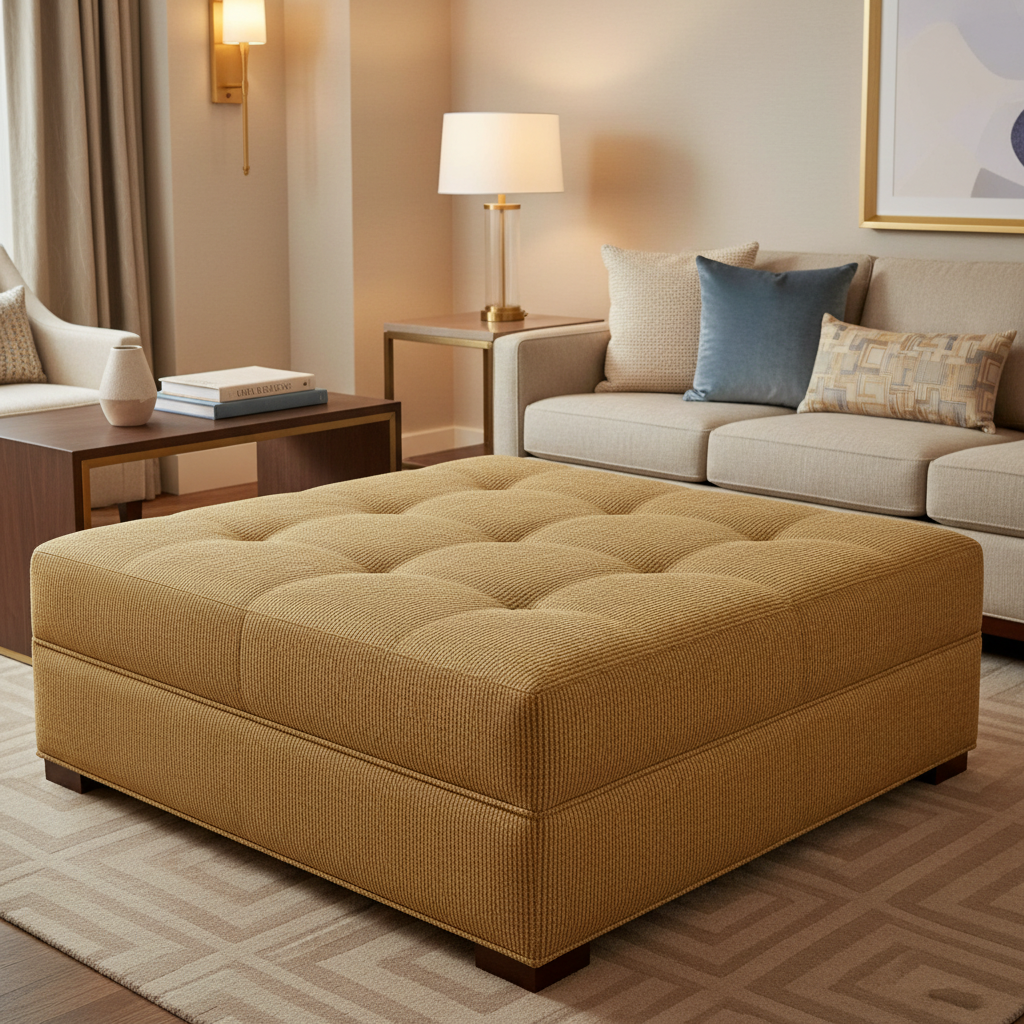 Trade Wind - Ridge Upholstered Ottoman | Architectural Fabrics