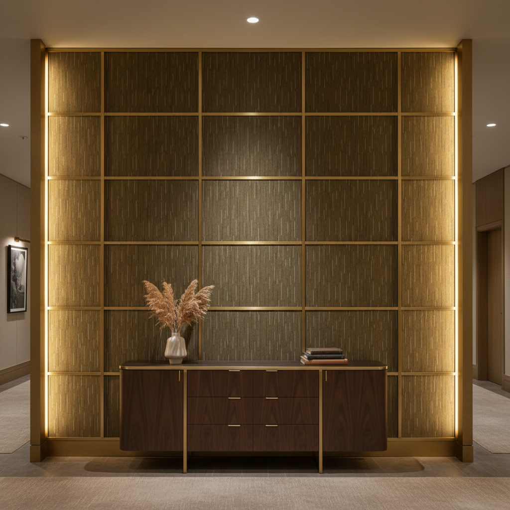 Stitchwork Bay - Woodland Upholstered Wall Panel | Architectural Fabrics