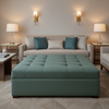 St. Eustatius - Sea Green Upholstered Ottoman | Architectural Fabrics