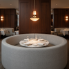Tweed Bay - Stone Upholstered Banquette | Architectural Fabrics