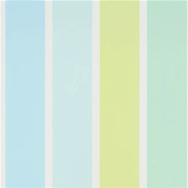 Funfair Block Stripe 03 Aqua Wallpaper | Designers Guild Europe
