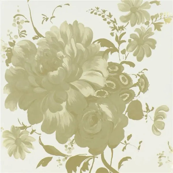 Mehsama Floral Bouquet 01 Oyster Wallpaper | Designers Guild Europe