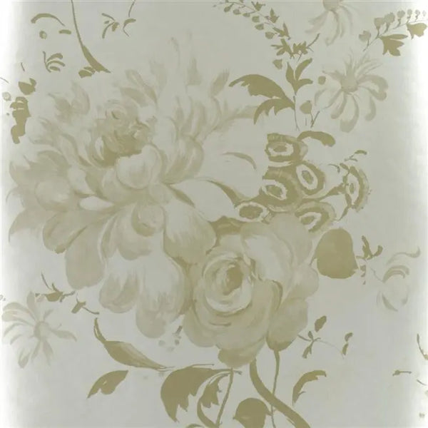 Mehsama Floral Bouquet 03 Gold Wallpaper | Designers Guild Europe
