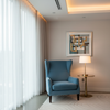 Ultrasuede  Lake  Blue Upholstered Chair | Ultrasuede Upholstery
