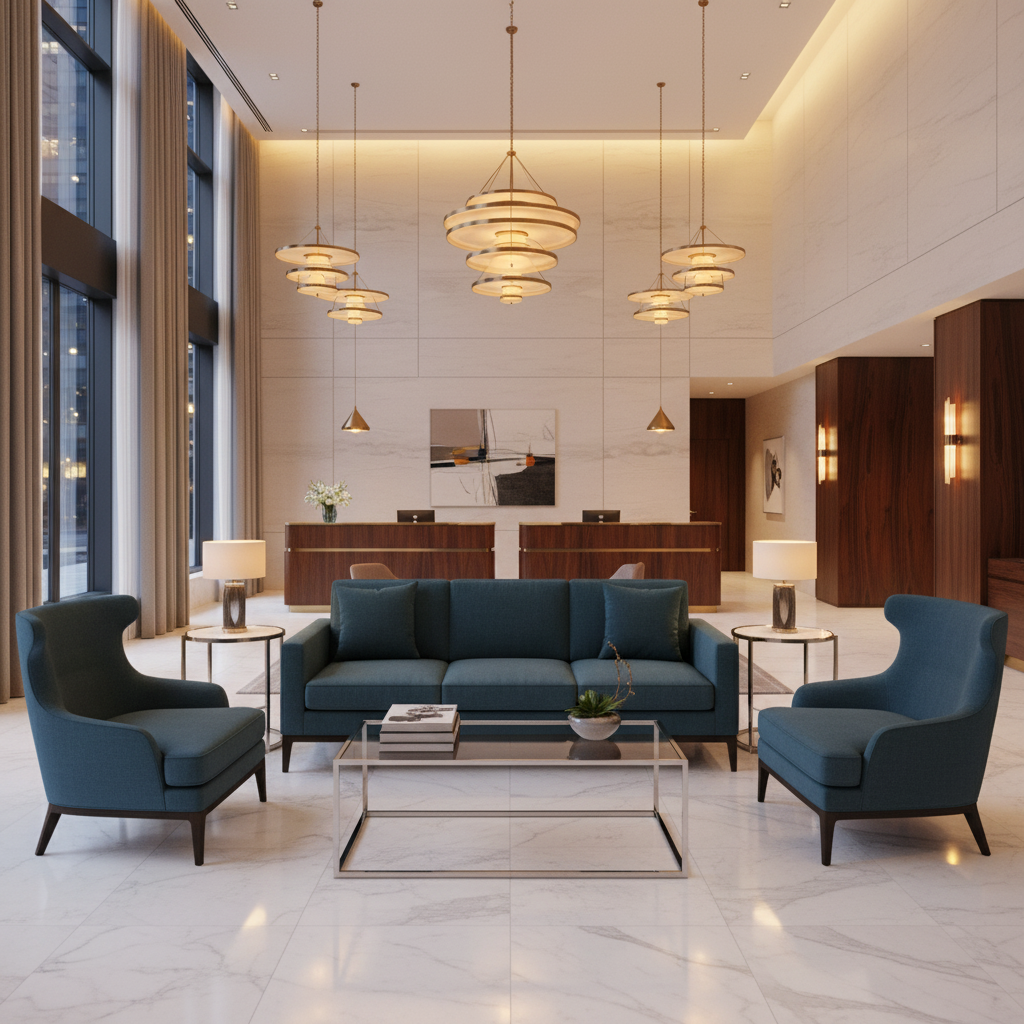 Subtle Textured Solid Deep Teal Upholstered Sofa | Architectural Fabrics