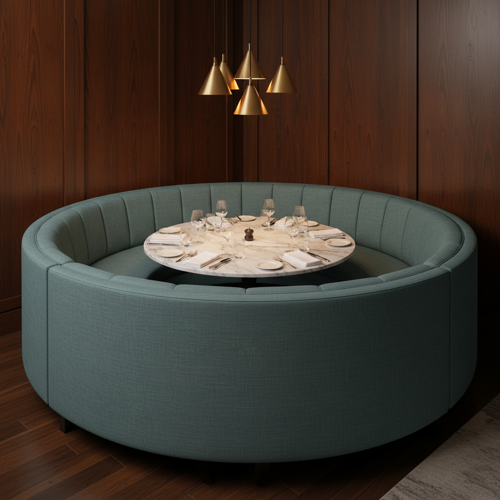 Turneffe - Forest Upholstered Banquette | Architectural Fabrics
