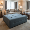 Peter Island - Sky Upholstered Ottoman | Architectural Fabrics