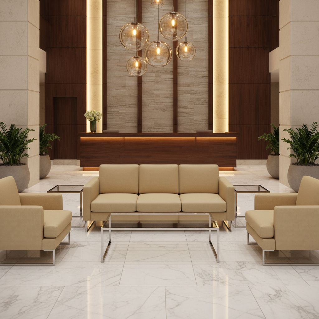 Luxury Cay - Eggshell Upholstered Sofa | Architectural Fabrics