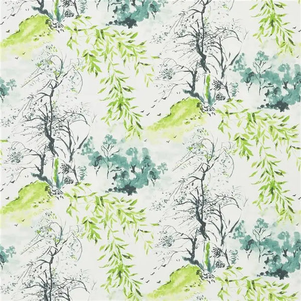 Winter Landscape Palace Lime Wallpaper | Designers Guild Europe