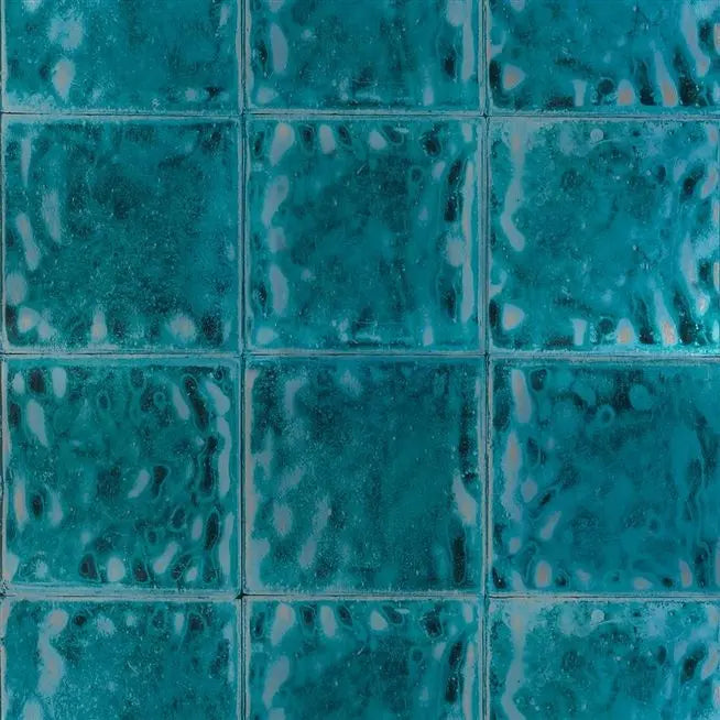 Aquarelle Glazed Metallic Turquiose | Designers Guild Europe
