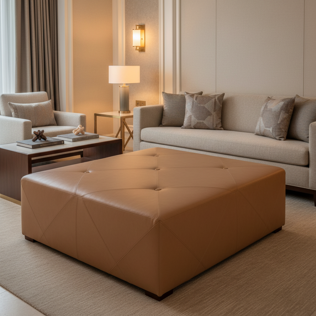 Runaway Bay - Canyon Upholstered Ottoman | Architectural Fabrics
