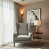 Woven Textured Weave Soft Gray Upholstered Chair | Architectural Fabrics