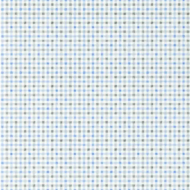 Willow Check 03 Cobalt Wallpaper | Designers Guild Europe