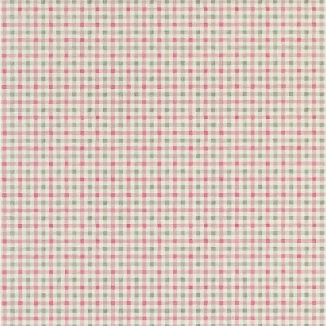 Willow Check 06 Peony Wallpaper | Designers Guild Europe