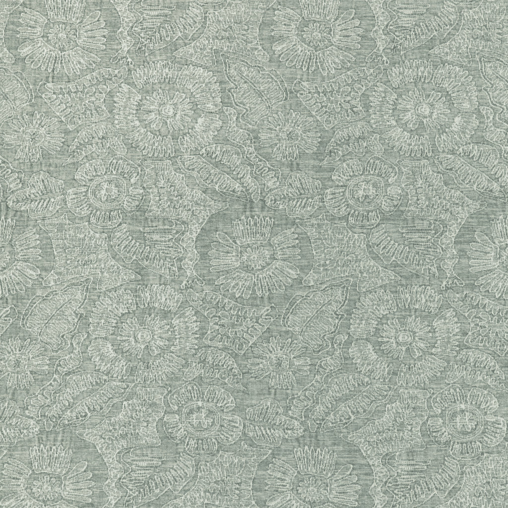 Chenille Bloom, Seafoam Green