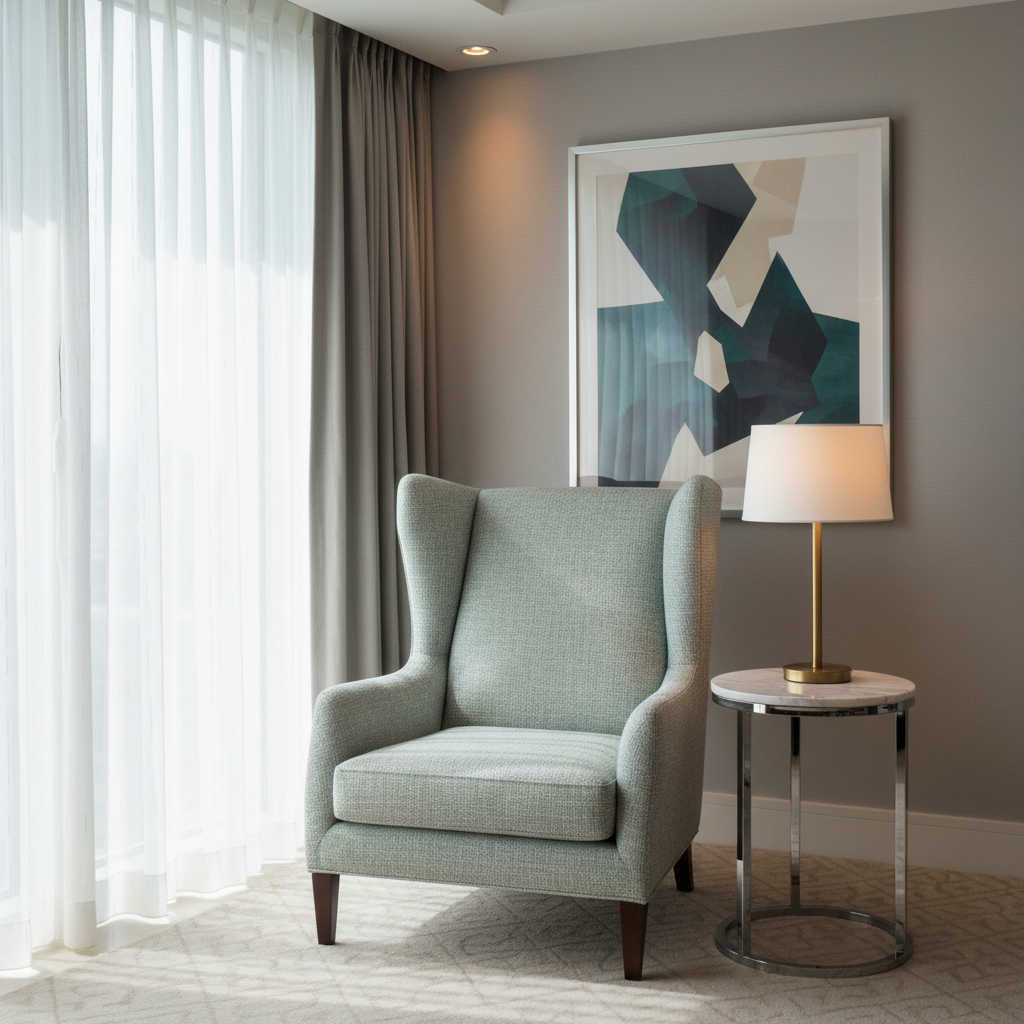 Woven Tweed Texture Aqua Mist Upholstered Chair | Architectural Fabrics