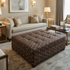 Pelican Cay - Chocolate Upholstered Ottoman | Architectural Fabrics