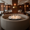 Soper Hole - Stone Upholstered Banquette | Architectural Fabrics