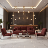 Ultrasuede  Marsala  Red Upholstered Sofa | Ultrasuede Upholstery