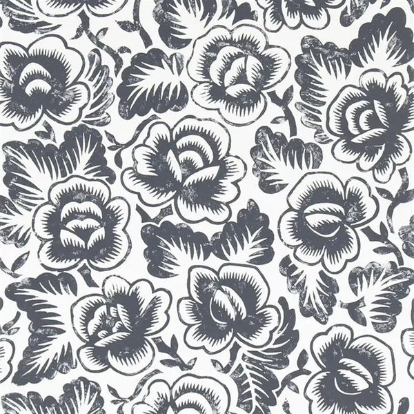 Rosario Floral 05 Noir Black | Designers Guild Europe