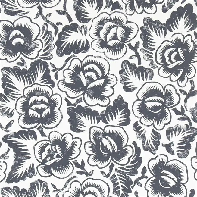 Rosario Floral 05 Noir Black | Designers Guild Europe
