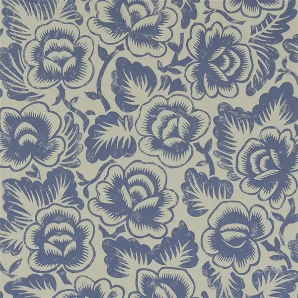 Rosario Floral 06 Slate Wallpaper | Designers Guild Europe