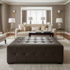 Kick Em Jenny - Truffle Upholstered Ottoman | Architectural Fabrics