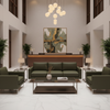 Smooth Pebble Grain Deep Olive Upholstered Sofa | Architectural Fabrics