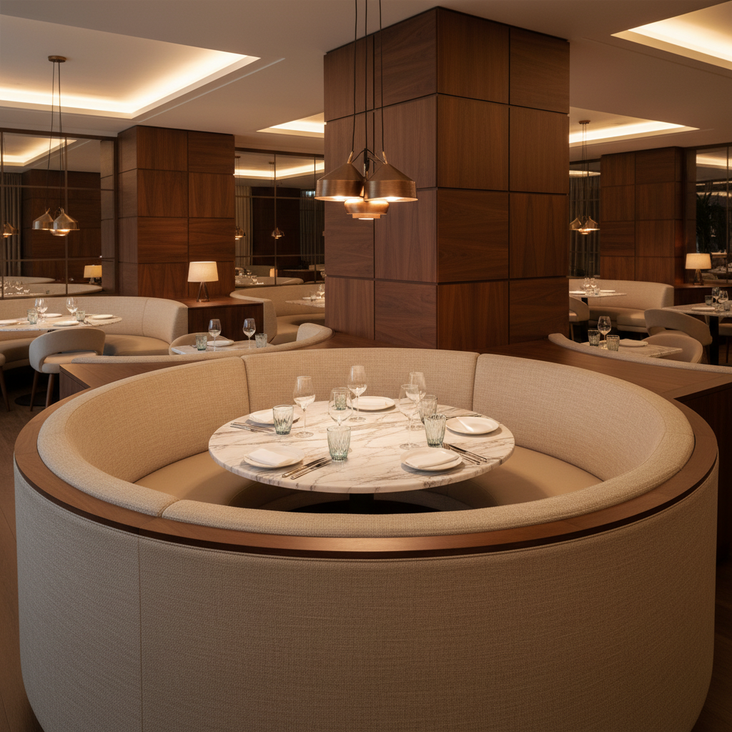 Nassau Gold - Chablis Upholstered Banquette | Architectural Fabrics