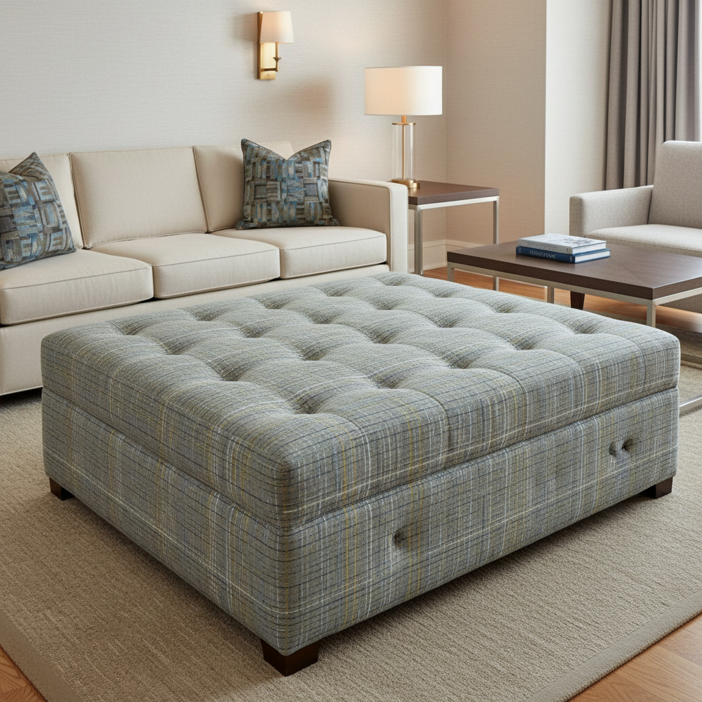 Stingray City - Patina Upholstered Ottoman | Architectural Fabrics