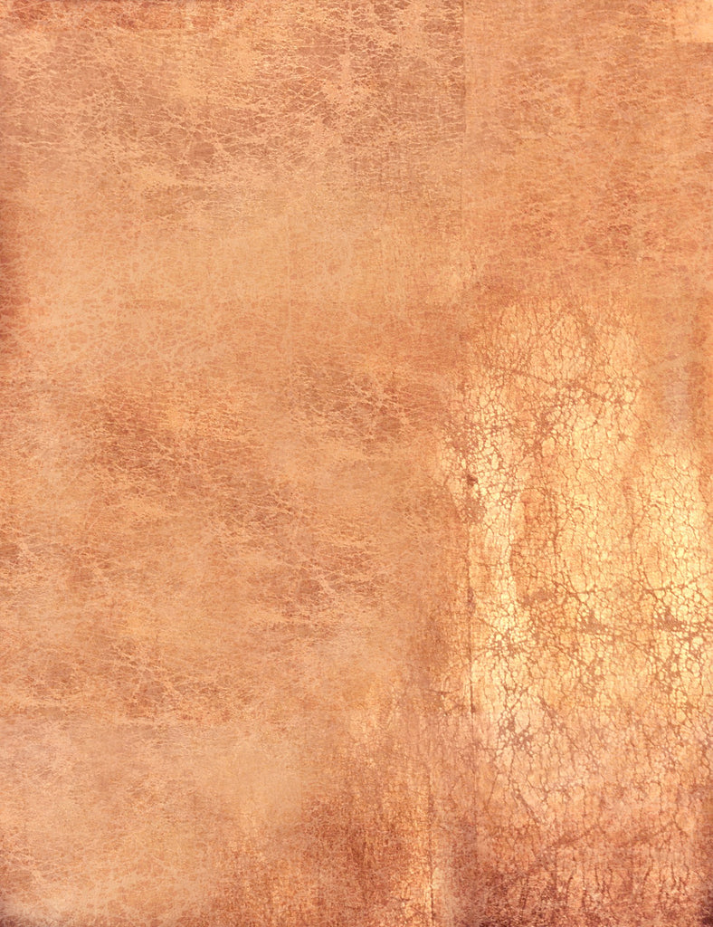 Captiva-Salmon Metal Leaf Wallcovering | Phillipe Romano — MTL-500040