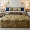 Turf Bay - Mushroom Upholstered Ottoman | Architectural Fabrics