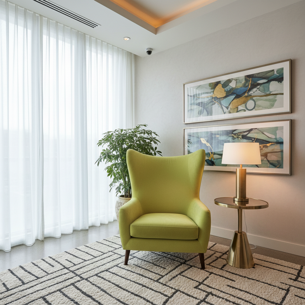Ultrasuede  Lime  Yellow, Green Upholstered Chair | Ultrasuede Upholstery