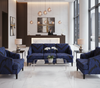 BARRYMORE - Midnight Indigo Decorative Sheer Upholstered Sofa | Architectural Fabrics
