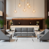 Triangle Reef - Graphite Upholstered Sofa | Architectural Fabrics