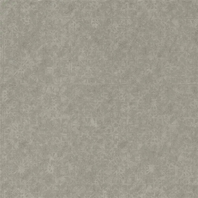 Melusine Block Printed 04 Pewter Wallpaper | Designers Guild Europe