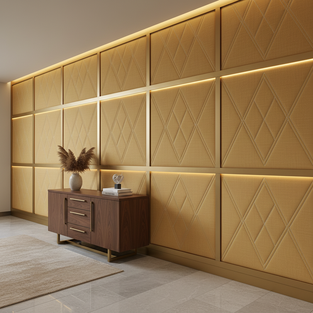 Stone Haven - Maize Upholstered Wall Panel | Architectural Fabrics