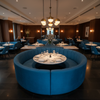Ultrasuede  Cerulean  Blue Upholstered Banquette | Ultrasuede Upholstery