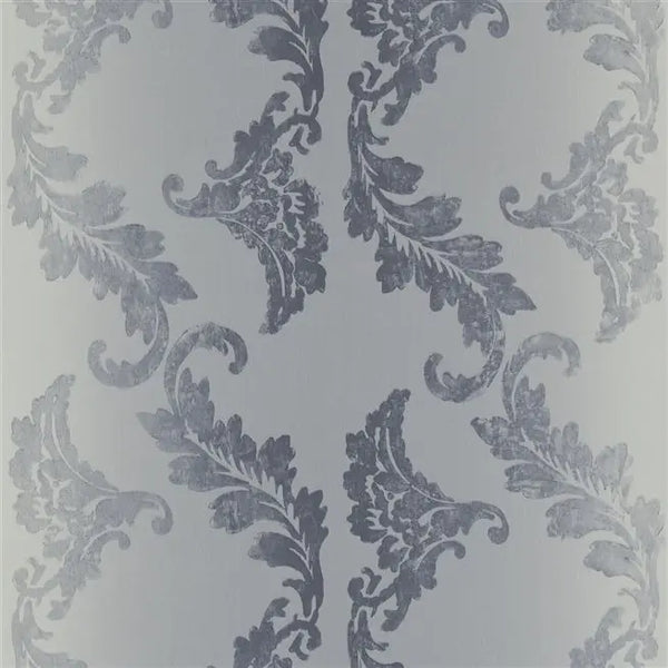 Aksu Damask 02 Graphite | Designers Guild Europe