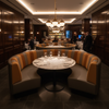Rocky Mount Bronze Upholstered Banquette | Architectural Fabrics