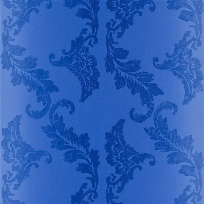 Aksu Damask 04 Cobalt Wallpaper | Designers Guild Europe