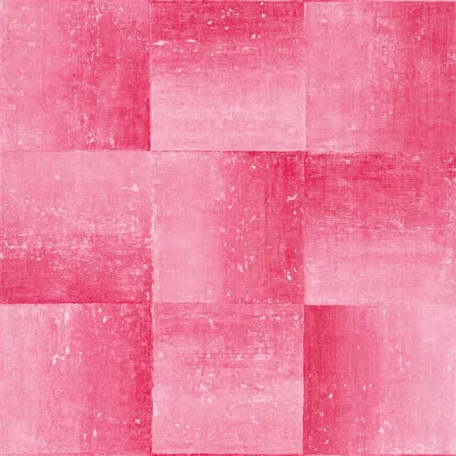 Piastrella Vintage Fleck 07 Magenta Wallpaper | Designers Guild Europe