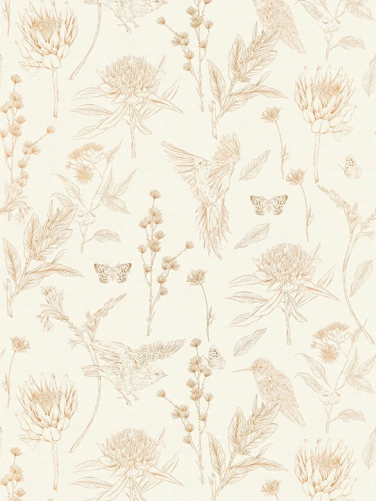 Drawn Into Nature Cream Wallcovering | AS Creation